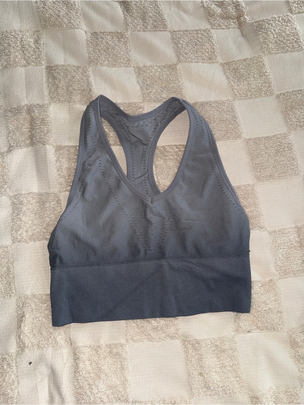 Balance Collection Seamless Racerback Sports Bra - Charcoal M‎